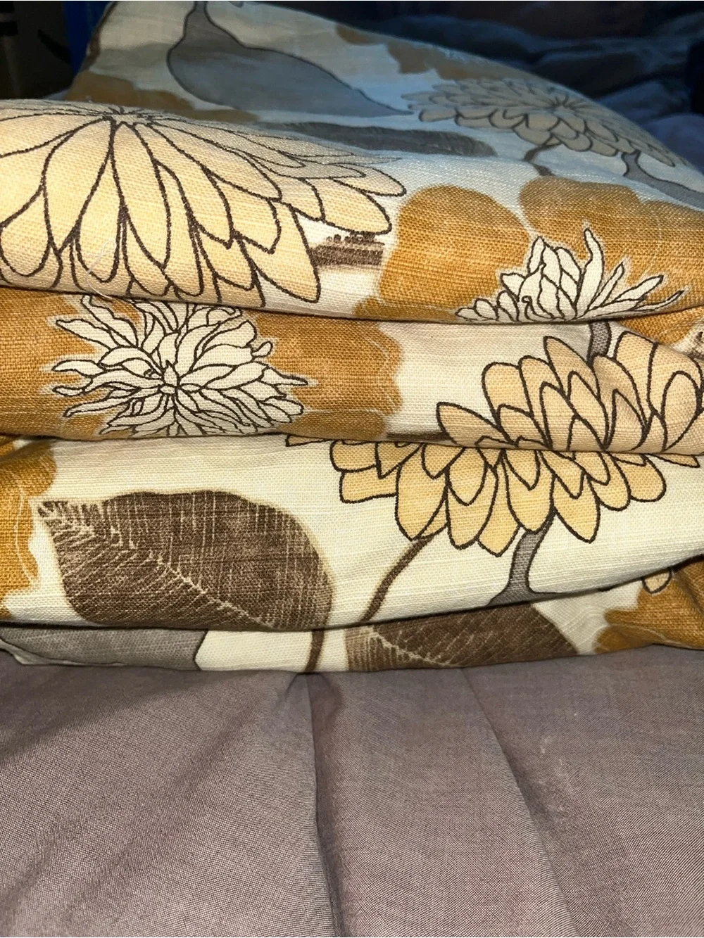 World Market Emma Floral Curtains 48x96 Lined Set of 2 Retro Boho